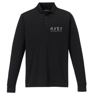 I Ate Some Pie And It Was Delicious Funny Joke Geek Pi Day Performance Long Sleeve Polo