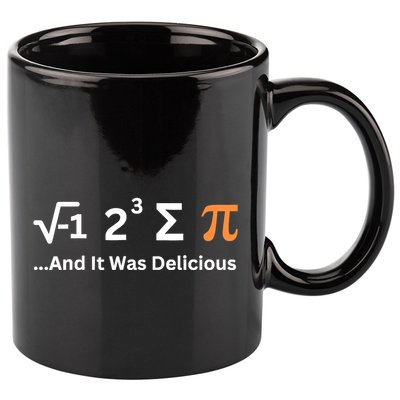 I Ate Some Pie And It Was Delicious Funny Joke Geek Pi Day 11oz C Handle Ceramic Mug