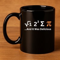 I Ate Some Pie And It Was Delicious Funny Joke Geek Pi Day 11oz C Handle Ceramic Mug