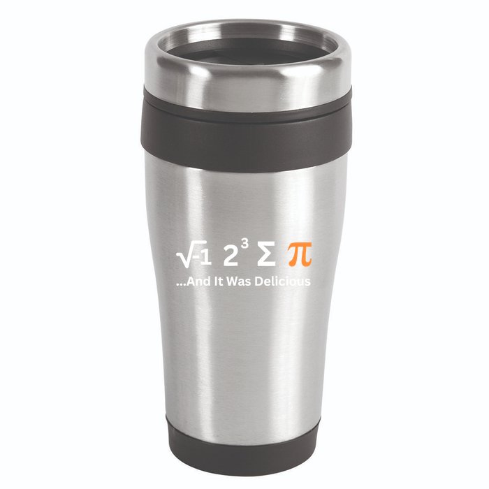 I Ate Some Pie And It Was Delicious Funny Joke Geek Pi Day 16oz Travel Tumbler