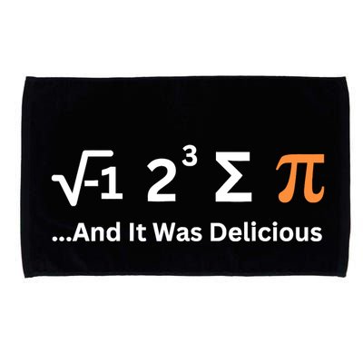 I Ate Some Pie And It Was Delicious Funny Joke Geek Pi Day Microfiber Hand Towel