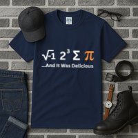 I Ate Some Pie And It Was Delicious Funny Joke Geek Pi Day Tall T-Shirt