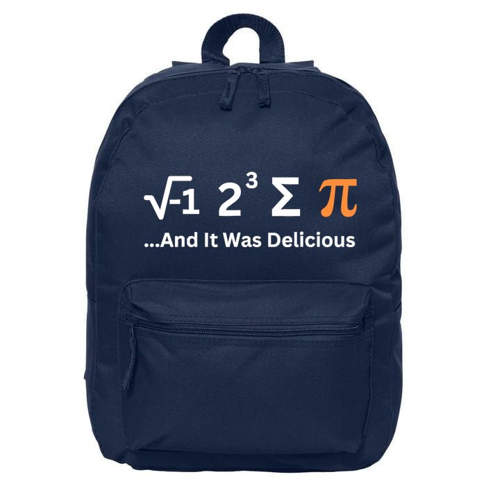 I Ate Some Pie And It Was Delicious Funny Joke Geek Pi Day 16 in Basic Backpack