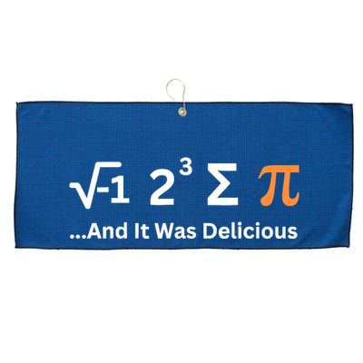 I Ate Some Pie And It Was Delicious Funny Joke Geek Pi Day Large Microfiber Waffle Golf Towel