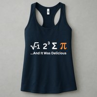 I Ate Some Pie And It Was Delicious Funny Joke Geek Pi Day Womens Tank Top