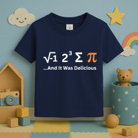 I Ate Some Pie And It Was Delicious Funny Joke Geek Pi Day Toddler T-Shirt