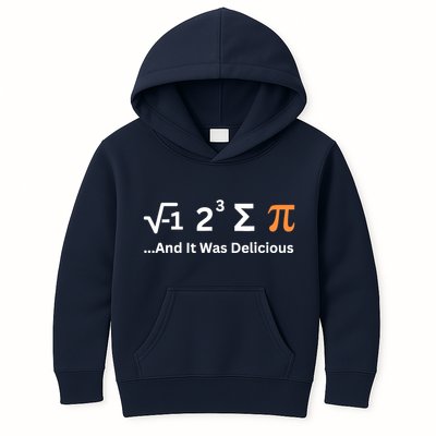 I Ate Some Pie And It Was Delicious Funny Joke Geek Pi Day Kids Hoodie