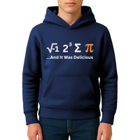 I Ate Some Pie And It Was Delicious Funny Joke Geek Pi Day Kids Hoodie