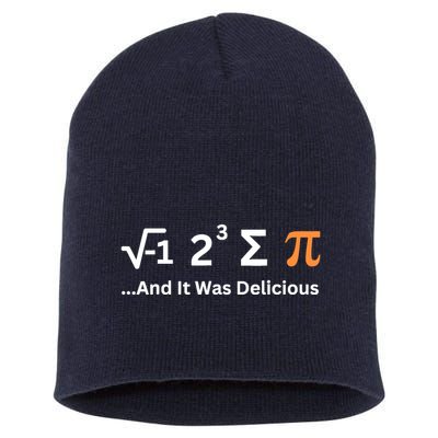 I Ate Some Pie And It Was Delicious Funny Joke Geek Pi Day Short Acrylic Beanie