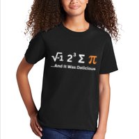 I Ate Some Pie And It Was Delicious Funny Joke Geek Pi Day Kids T-Shirt