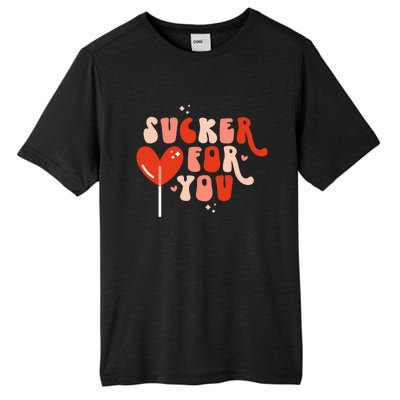 I'm A Sucker For You Candy Heart Love Happy Valentines Day Gift Tall Fusion ChromaSoft Performance T-Shirt