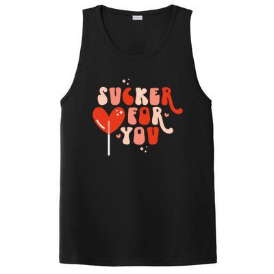 I'm A Sucker For You Candy Heart Love Happy Valentines Day Gift PosiCharge Competitor Tank