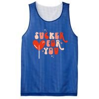 I'm A Sucker For You Candy Heart Love Happy Valentines Day Gift Mesh Reversible Basketball Jersey Tank