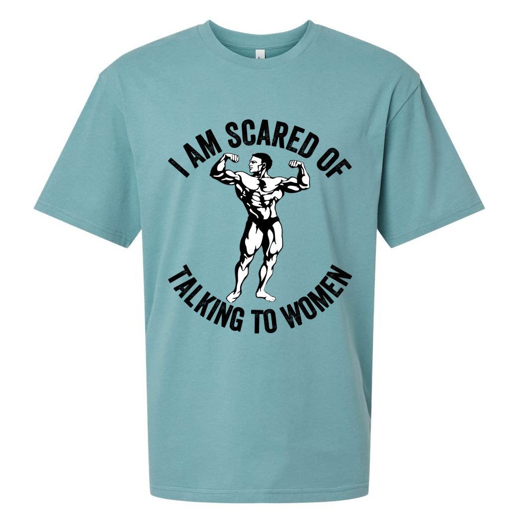 I Am Scared Of Talking To Women Sueded Cloud Jersey T-Shirt