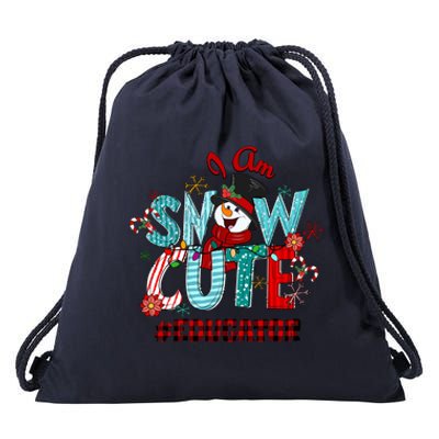 I Am Snow Cute Christmas Snow Funny Educator Meaningful Gift Drawstring Bag