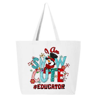 I Am Snow Cute Christmas Snow Funny Educator Meaningful Gift 25L Jumbo Tote