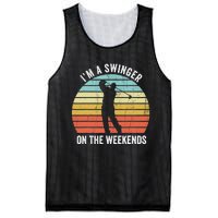 I'm A Swinger On The Weekends Golf Sexual Innuendo Mesh Reversible Basketball Jersey Tank