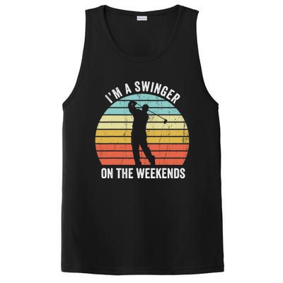 I'm A Swinger On The Weekends Golf Sexual Innuendo PosiCharge Competitor Tank