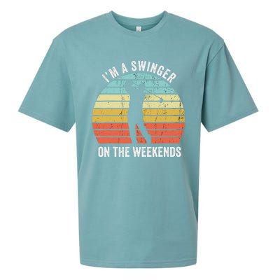 I'm A Swinger On The Weekends Golf Sexual Innuendo Sueded Cloud Jersey T-Shirt