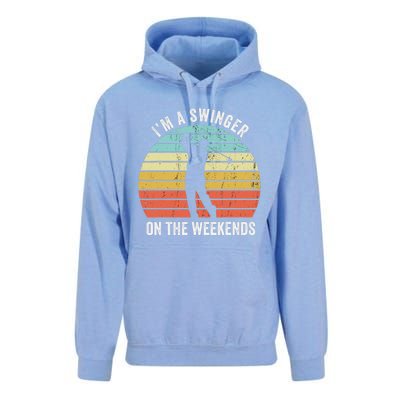 I'm A Swinger On The Weekends Golf Sexual Innuendo Unisex Surf Hoodie