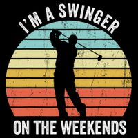 I'm A Swinger On The Weekends Sexual Innuendo Funny Golf Backpack