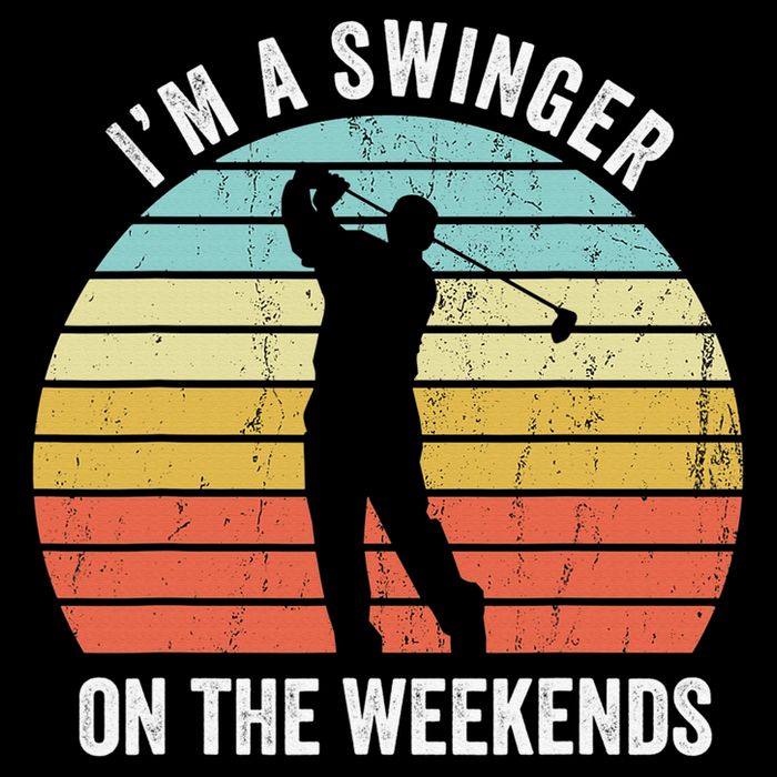 I'm A Swinger On The Weekends Sexual Innuendo Funny Golf Backpack