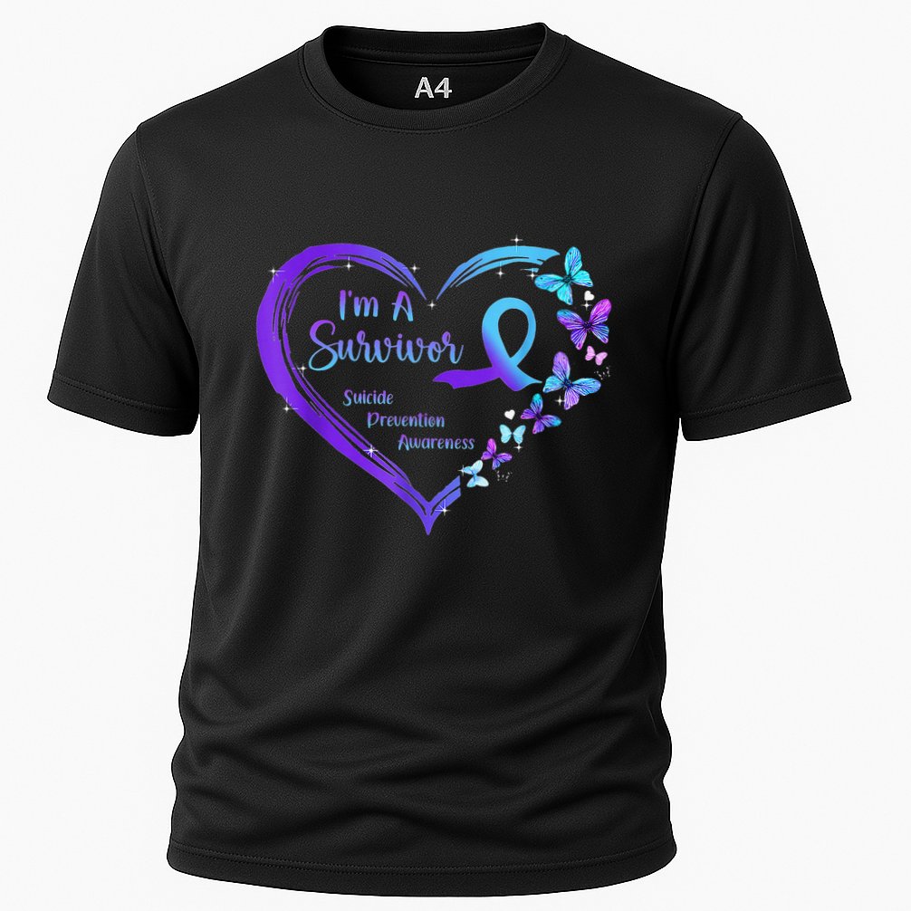 I'm A Survivor Butterfly Heart Suicide Prevention Awareness Performance Shirt