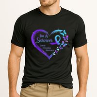I'm A Survivor Butterfly Heart Suicide Prevention Awareness Cooling Performance Crew T-Shirt
