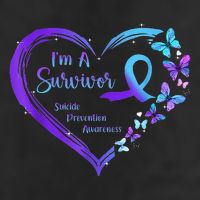 I'm A Survivor Butterfly Heart Suicide Prevention Awareness Adult Drive Performance Visor