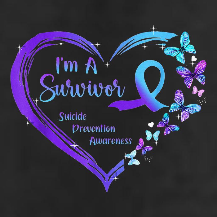 I'm A Survivor Butterfly Heart Suicide Prevention Awareness Adult Drive Performance Visor