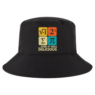 I Ate Some Pie and It Was Delicious Funny PI Day Math Pun Cool Comfort Performance Bucket Hat