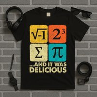 I Ate Some Pie and It Was Delicious Funny PI Day Math Pun T-Shirt