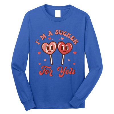 I'm A Sucker For You Lollipop Funny Valentines Day Hearts Gift Long Sleeve Shirt