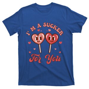 I'm A Sucker For You Lollipop Funny Valentines Day Hearts Gift T-Shirt