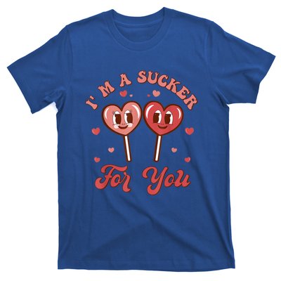 I'm A Sucker For You Lollipop Funny Valentines Day Hearts Gift T-Shirt