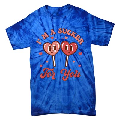 I'm A Sucker For You Lollipop Funny Valentines Day Hearts Gift Tie-Dye T-Shirt