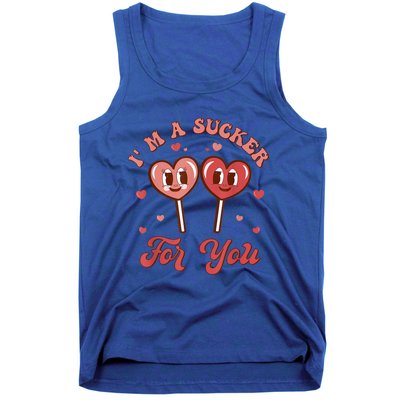 I'm A Sucker For You Lollipop Funny Valentines Day Hearts Gift Tank Top