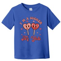 I'm A Sucker For You Lollipop Funny Valentines Day Hearts Gift Toddler T-Shirt