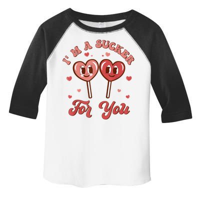 I'm A Sucker For You Lollipop Funny Valentines Day Hearts Gift Toddler Fine Jersey T-Shirt