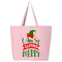 I Am So Elfing Merry Funny Christmas Elf 25L Jumbo Tote