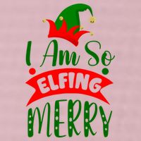 I Am So Elfing Merry Funny Christmas Elf 25L Jumbo Tote