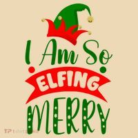 I Am So Elfing Merry Funny Christmas Elf Drawstring Bag