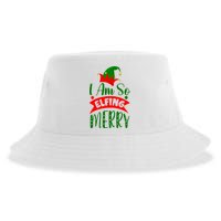 I Am So Elfing Merry Funny Christmas Elf Sustainable Bucket Hat