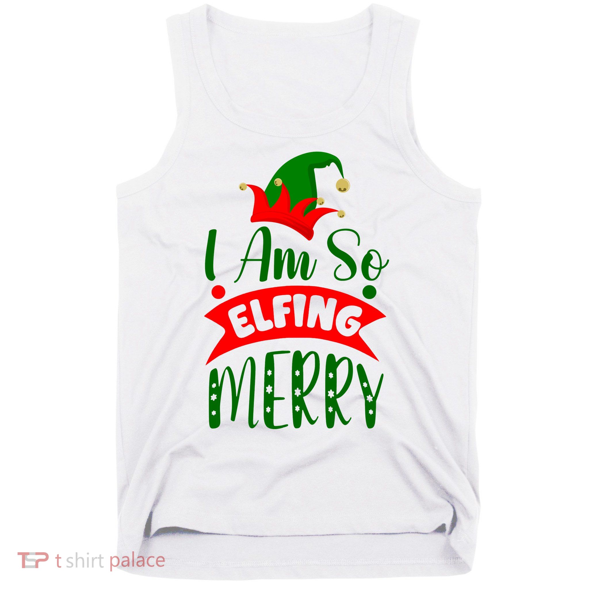 I Am So Elfing Merry Funny Christmas Elf Tank Top