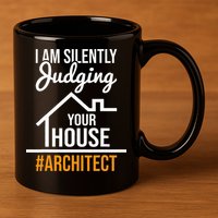 I Am Silently Judging Your House Architect Architecture 11oz C Handle Ceramic Mug