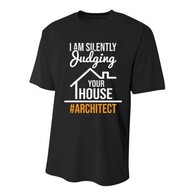 I Am Silently Judging Your House Architect Architecture Youth Performance Sprint T-Shirt