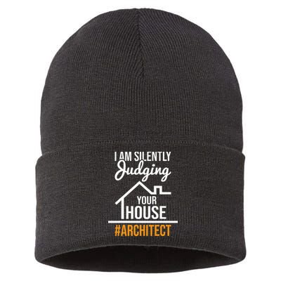 I Am Silently Judging Your House Architect Architecture Sustainable Knit Beanie