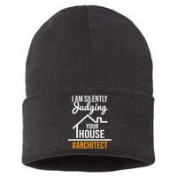 I Am Silently Judging Your House Architect Architecture Sustainable Knit Beanie
