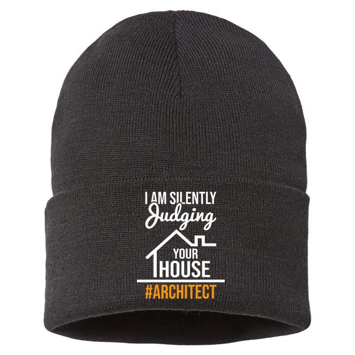 I Am Silently Judging Your House Architect Architecture Sustainable Knit Beanie