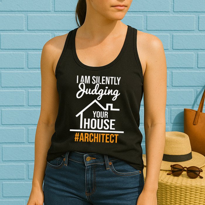 I Am Silently Judging Your House Architect Architecture Womens Tank Top
